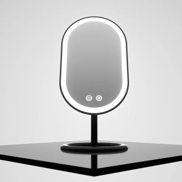 New Unused Vera Lighted Vanity Mirror (Black) W/O Box